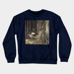 Princess Tuvstarr and Leap the Elk - John Bauer Crewneck Sweatshirt